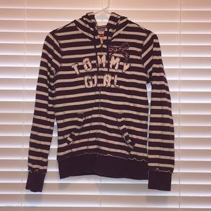 Purple and White Striped Tommy Girl Jacket